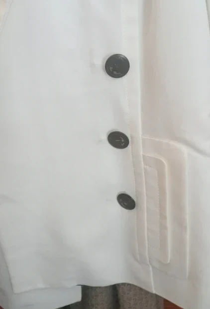 Zara Woman White Short Trench Coat - Size S – photo 4